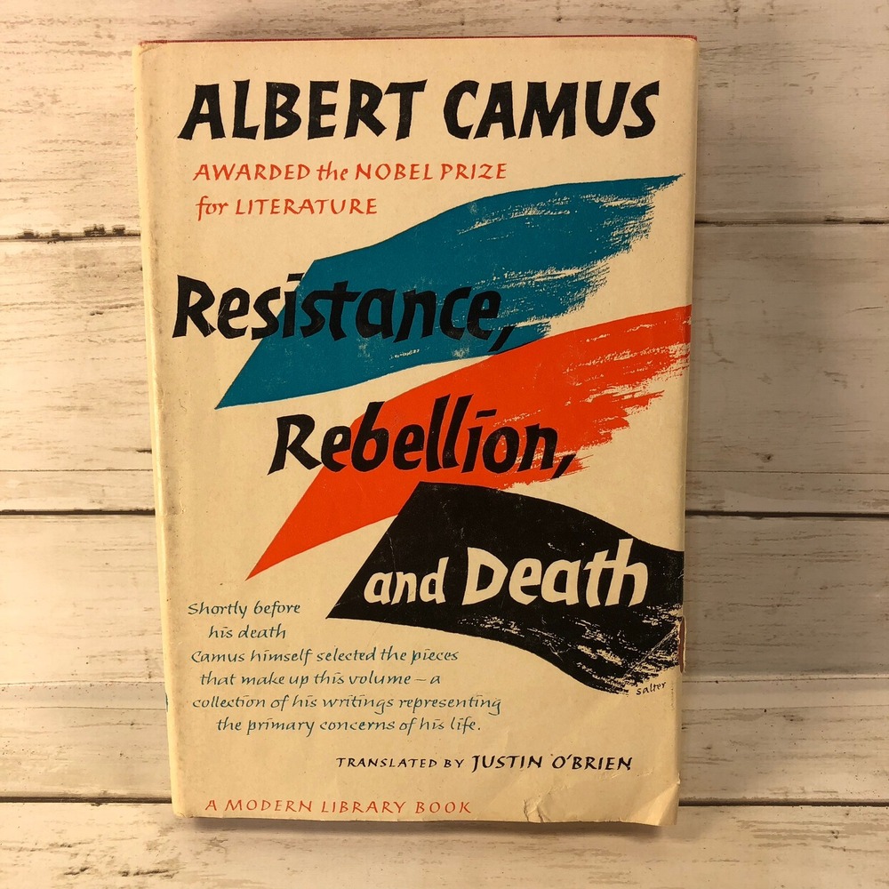 Albert Camus Resistance Rebellion and Death Modern Library Hardcover ML 339